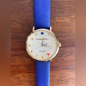 Kate Spade Blue Leather “5 o’clock somewhere” Watch